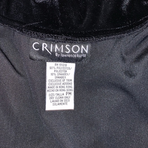 Vintage Crimson by Lawrence Kurtz Size PM Velour Open Front Cardigan - Picture 11 of 12